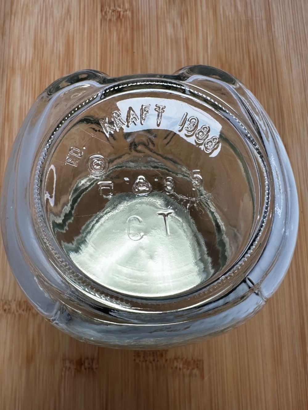 Vintage 1988 Kraft Glass Honey Bear Jar 750g Clear Figural Storage Jar Canada - Picture 8 of 8
